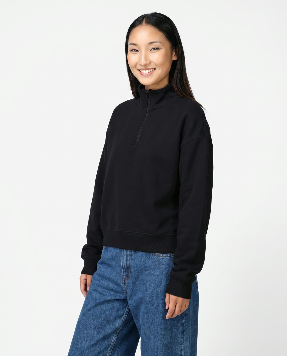 Sweat quarter zip noir