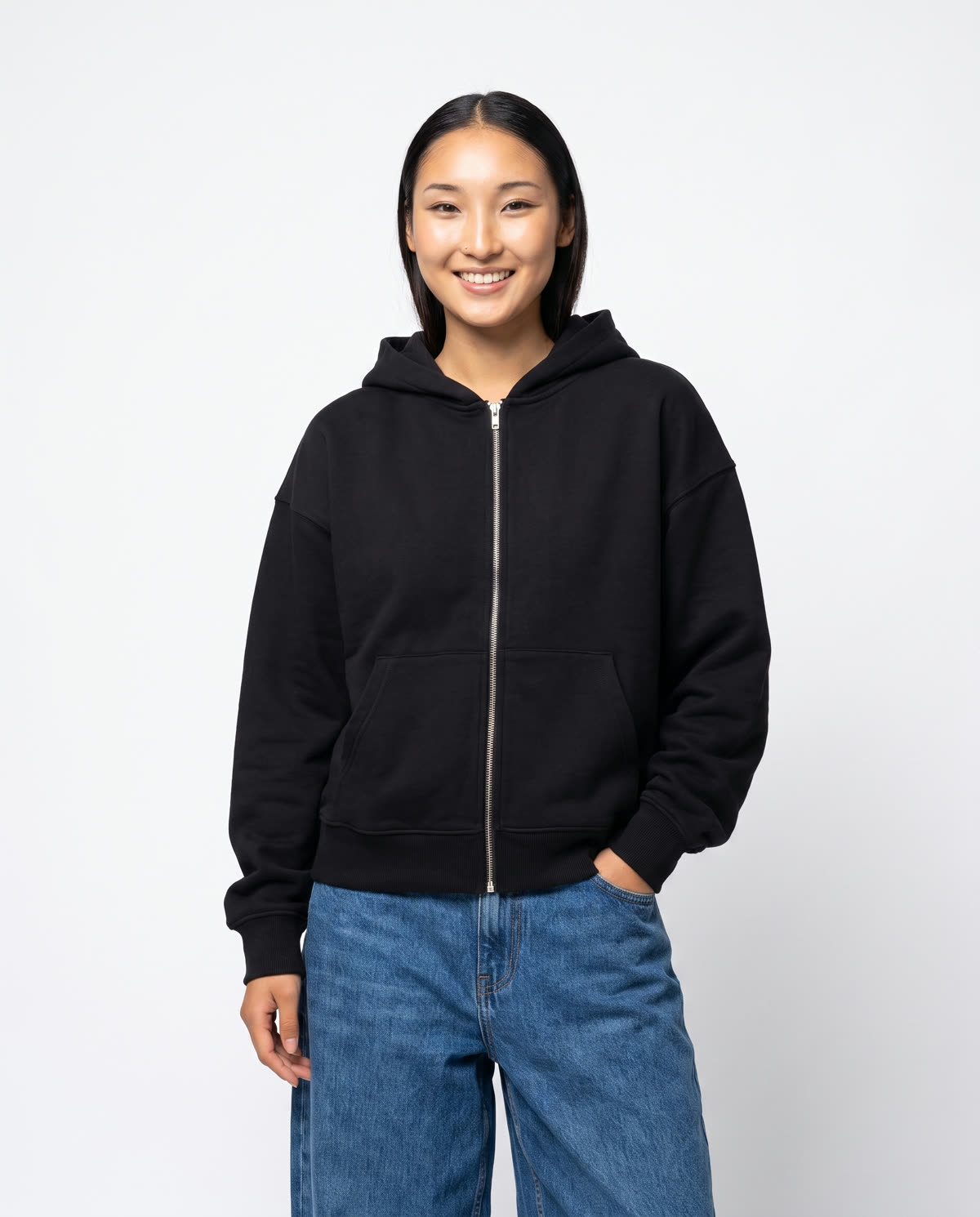 Veste zippée noire